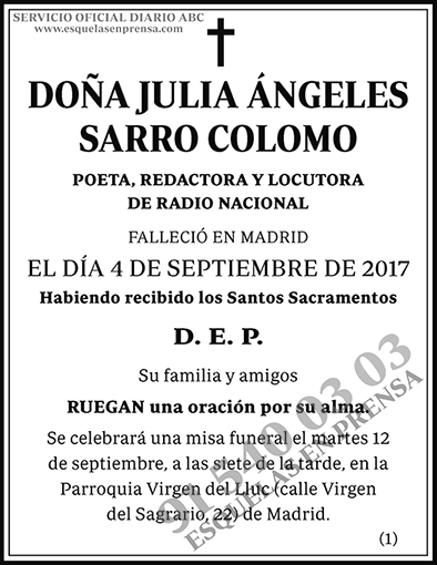 Julia Ángeles Sarro Colomo